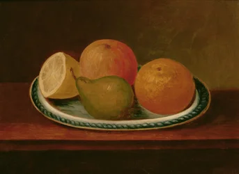 Nature morte de fruits sur un plat